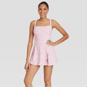 VIRAL JoyLab Light Pink Floral Athletic Dress